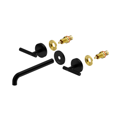 Nero Mecca Lever Wall Basin/Bath Set 220mm Spout Trim Kit Only Matte Black