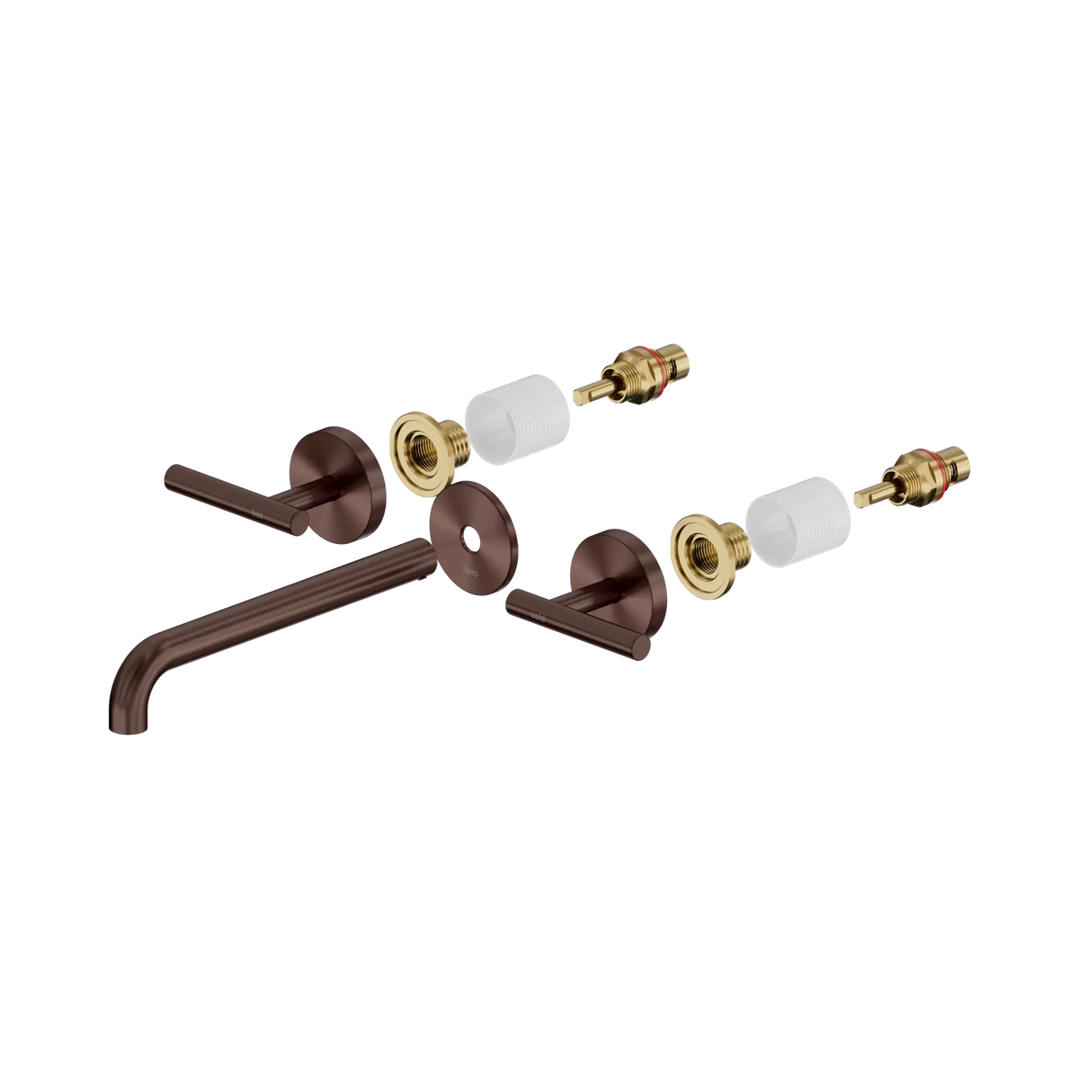 Mecca Lever Wall Basin/Bath Set 220mm Spout Trim Kit Only Rome Bronze