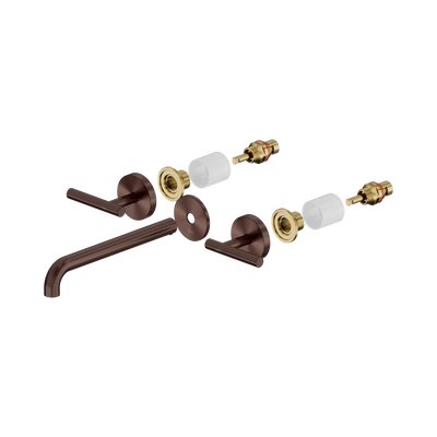 Nero Mecca Lever Wall Basin/Bath Set 220mm Spout Trim Kit Only Rome Bronze