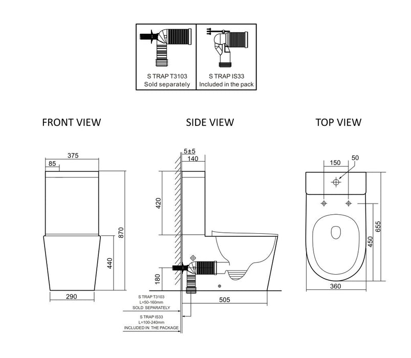 Lafeme Catania Standard Vega Bidet Suite