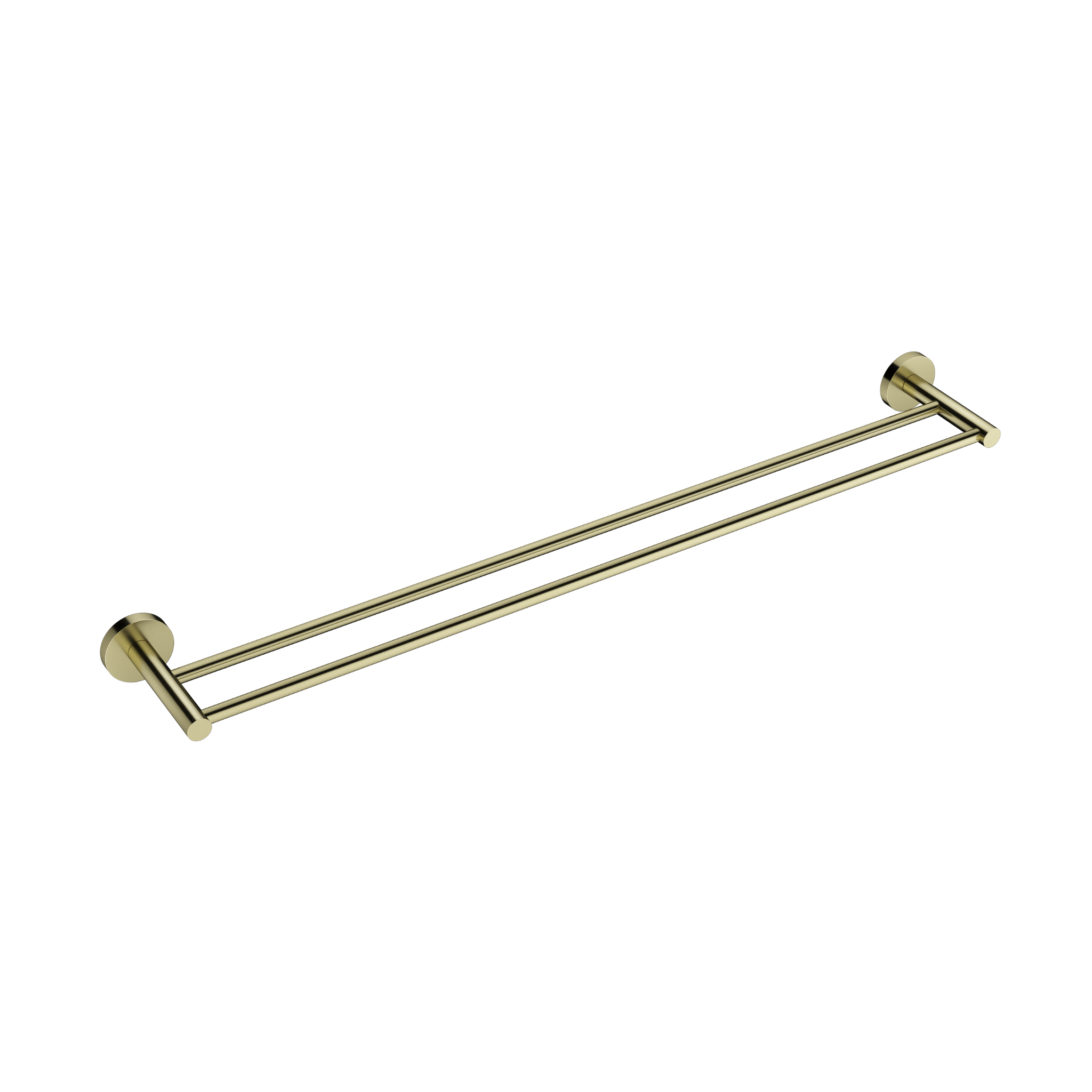 Mimi Double Towel Rail 600mm Brushed Brass