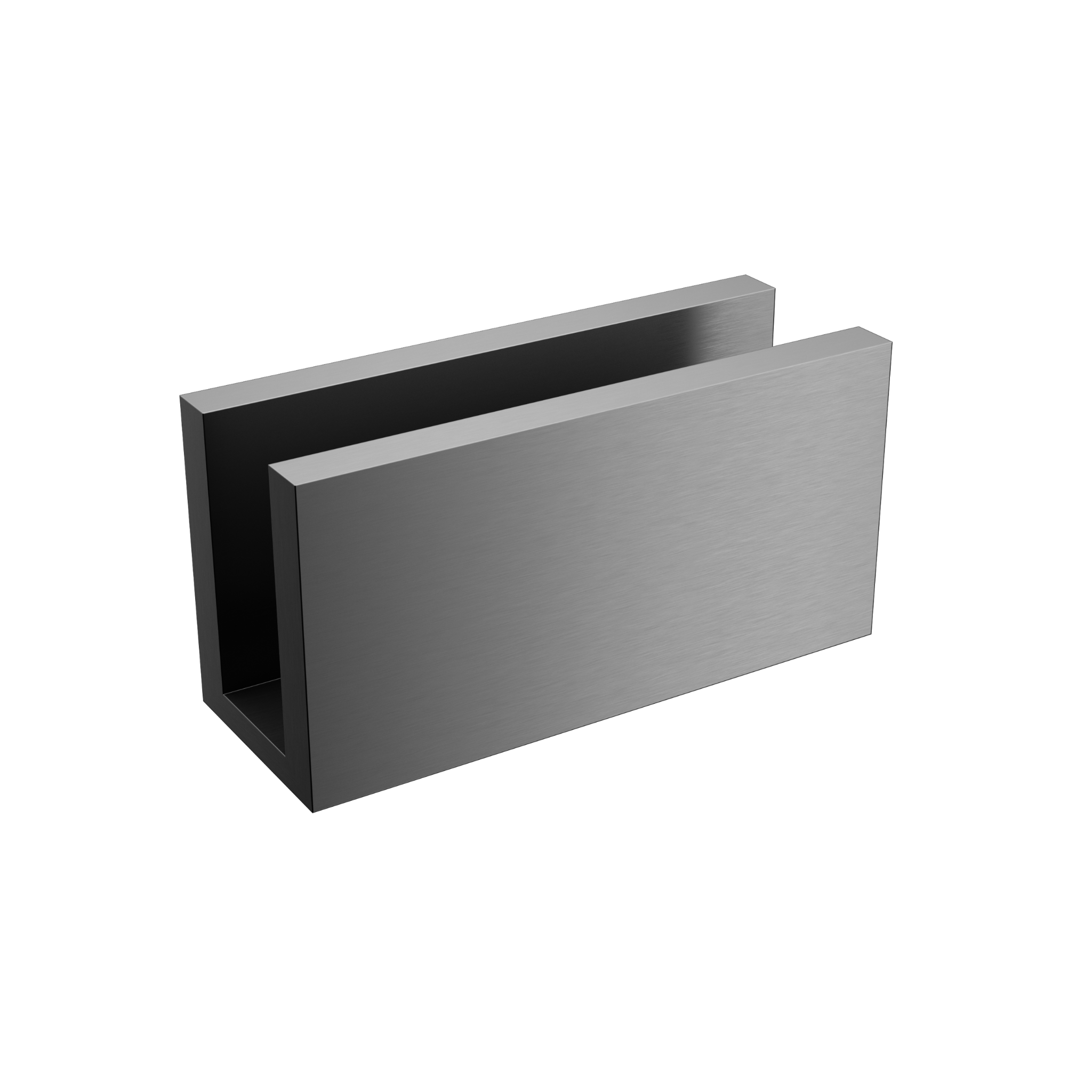 Mimi Glass Fixing U Bracket Gun Metal