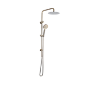 Mimi Cove Twin Rail Shower Antique Brass