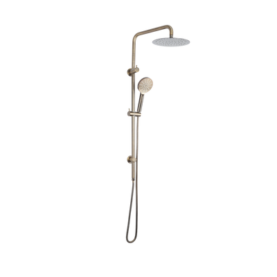 Mimi Cove Twin Rail Shower Antique Brass