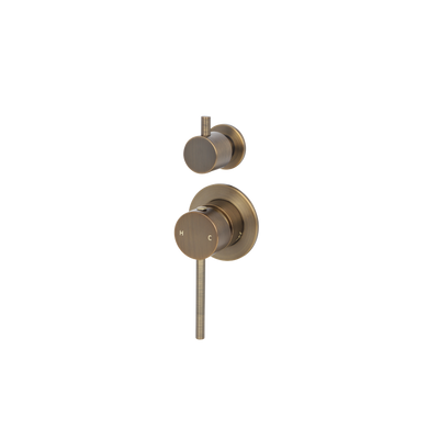 Mimi Cove Wall Mixer Diverter Antique Brass