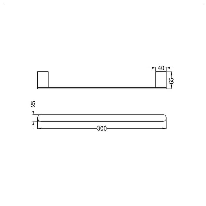 Nero Bianca Hand Towel Rail - Brushed Bronze