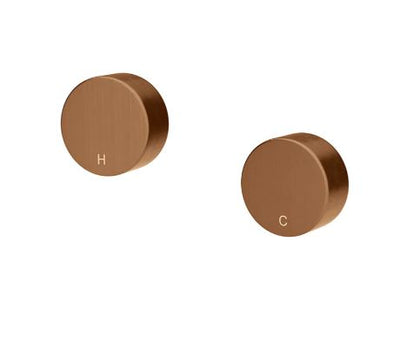 Meir Circular Wall Taps Lustre Bronze