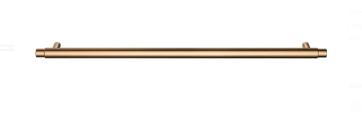 Meir Öppen Round Pull 328mm Cabinet Handle (Brushed) Lustre Bronze