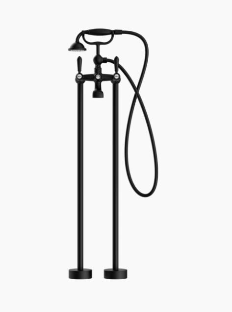 Nero York Free Standing Bath Set with Metal Hand Shower