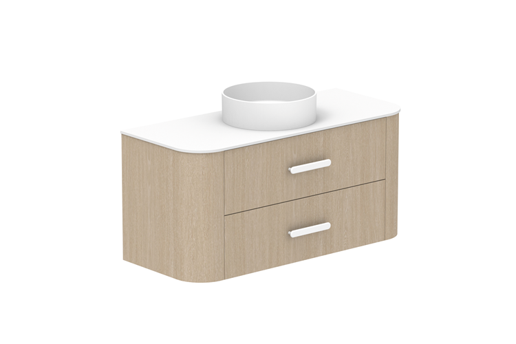 Adp Thea Curved Wall Hung Vanity Durasein Benchtop