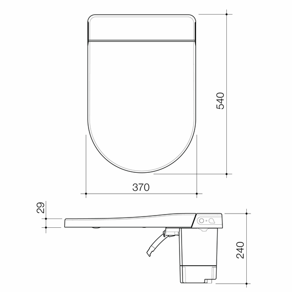 Caroma Urbane® II Bidet Cleanflush® Wall Faced Close Coupled Bottom Inlet Toilet Suite (with GermGard®)
