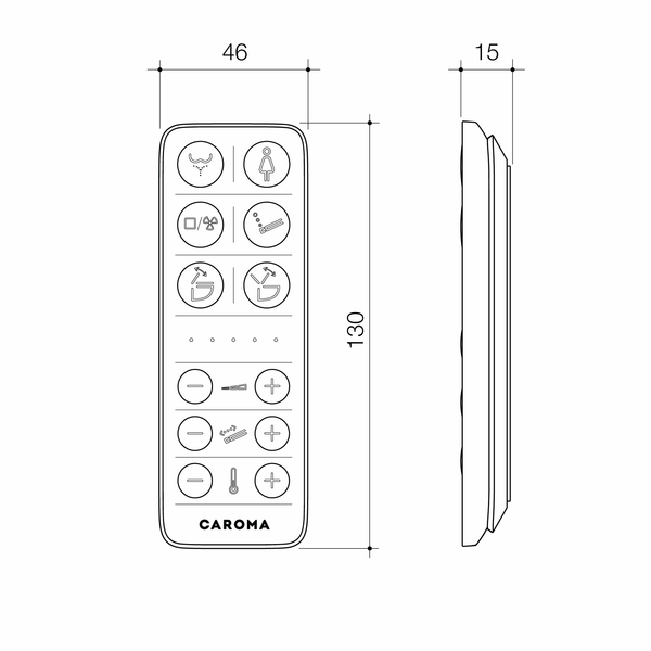 Caroma Urbane® II Bidet Cleanflush® Wall Faced Close Coupled Bottom Inlet Toilet Suite (with GermGard®)