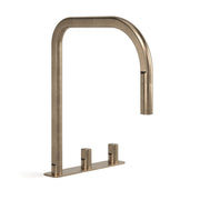 Faucet Strommen Figura Form Deck Mount Sink Tap Set W. Pull Out Spray