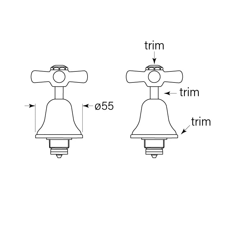 Faucet Strommen Cascade Hob Tap PR Cross