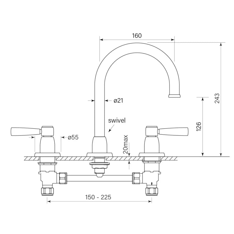 Faucet Strommen Bremont Lever Basin Set