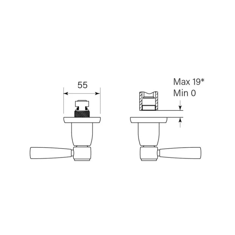 Faucet Strommen Bremont Lever Wall Tap pr