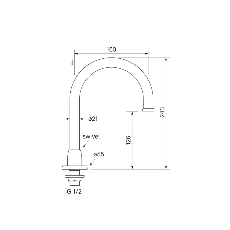 Faucet Strommen Hob Basin Spout