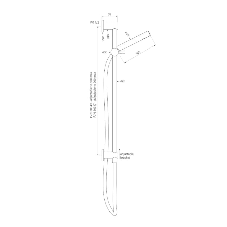 Faucet Strommen Bremont Slide Shower Inflow 600 Micro