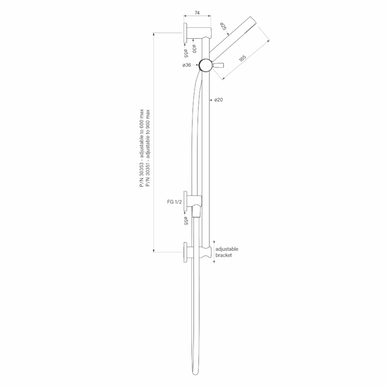 Faucet Strommen Bremont Slide Shower Adjust 900 Micro