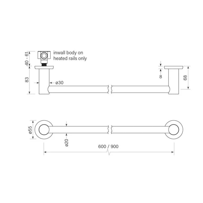 Faucet Strommen Bremont Non-Heated Rail 600