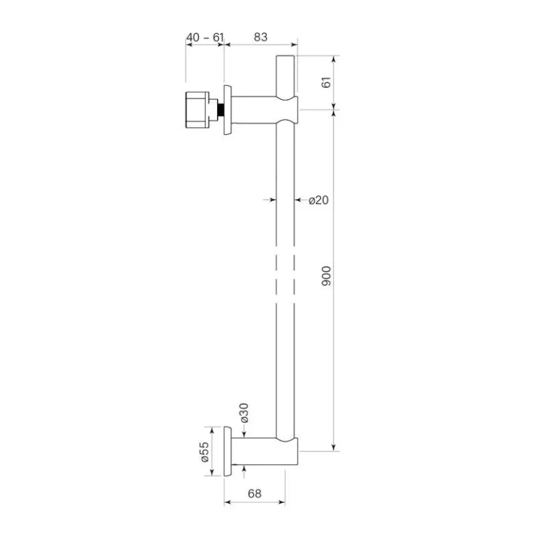 Faucet Strommen Bremont Vertical Heated Towel Rail