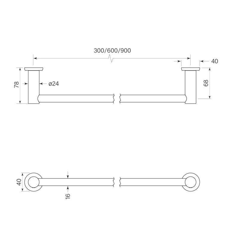 Faucet Strommen Bremont Towel Rail 600