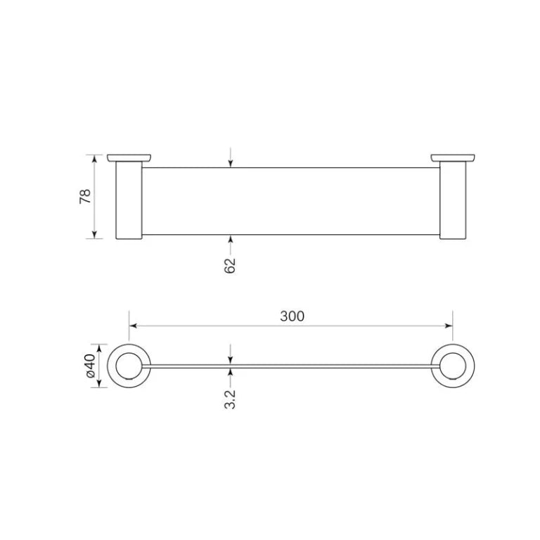 Faucet Strommen Bremont Shower Shelf Metal 300 Narrow