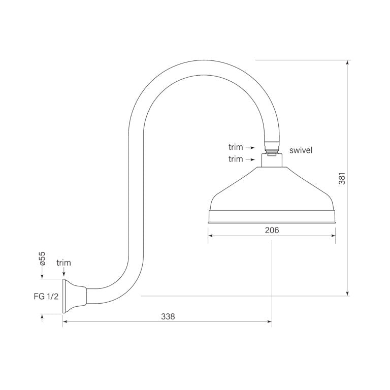 Faucet Strommen Cascade Gooseneck Shower