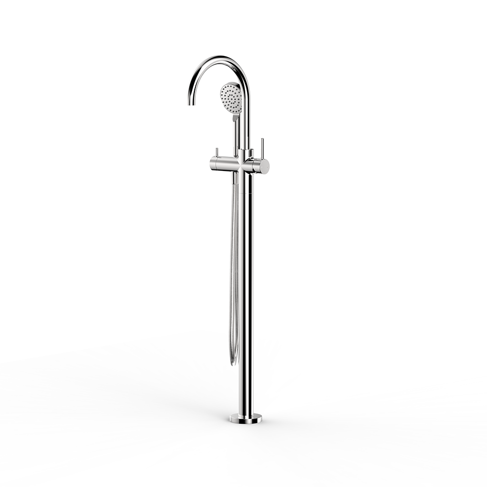 Faucet Strommen Pegasi Floor Bath Mixer Curve W Handshower