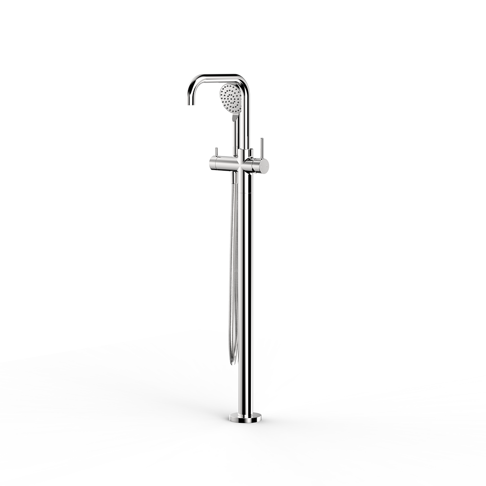 Faucet Strommen Pegasi Floor Bath Mixer Square W Handshower