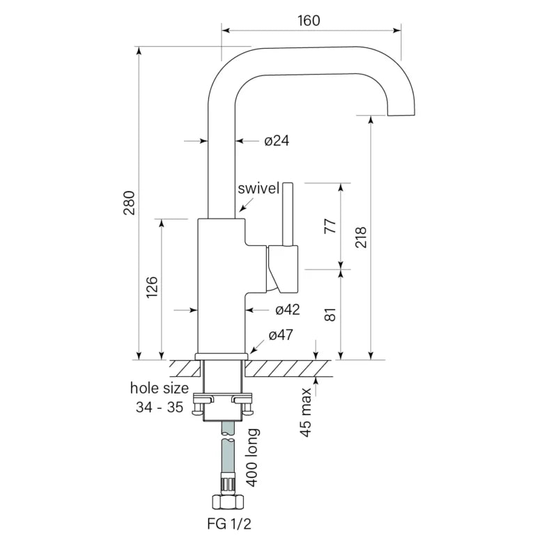 Faucet Strommen Pegasi M Sink Mixer