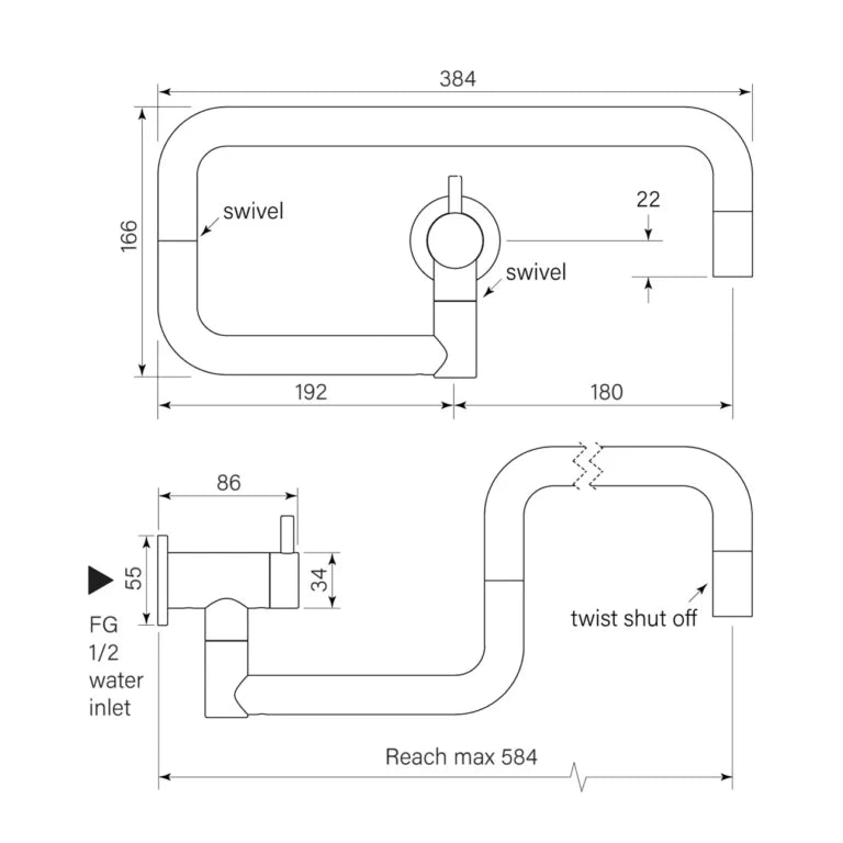 Faucet Strommen Pegasi Pot Filler