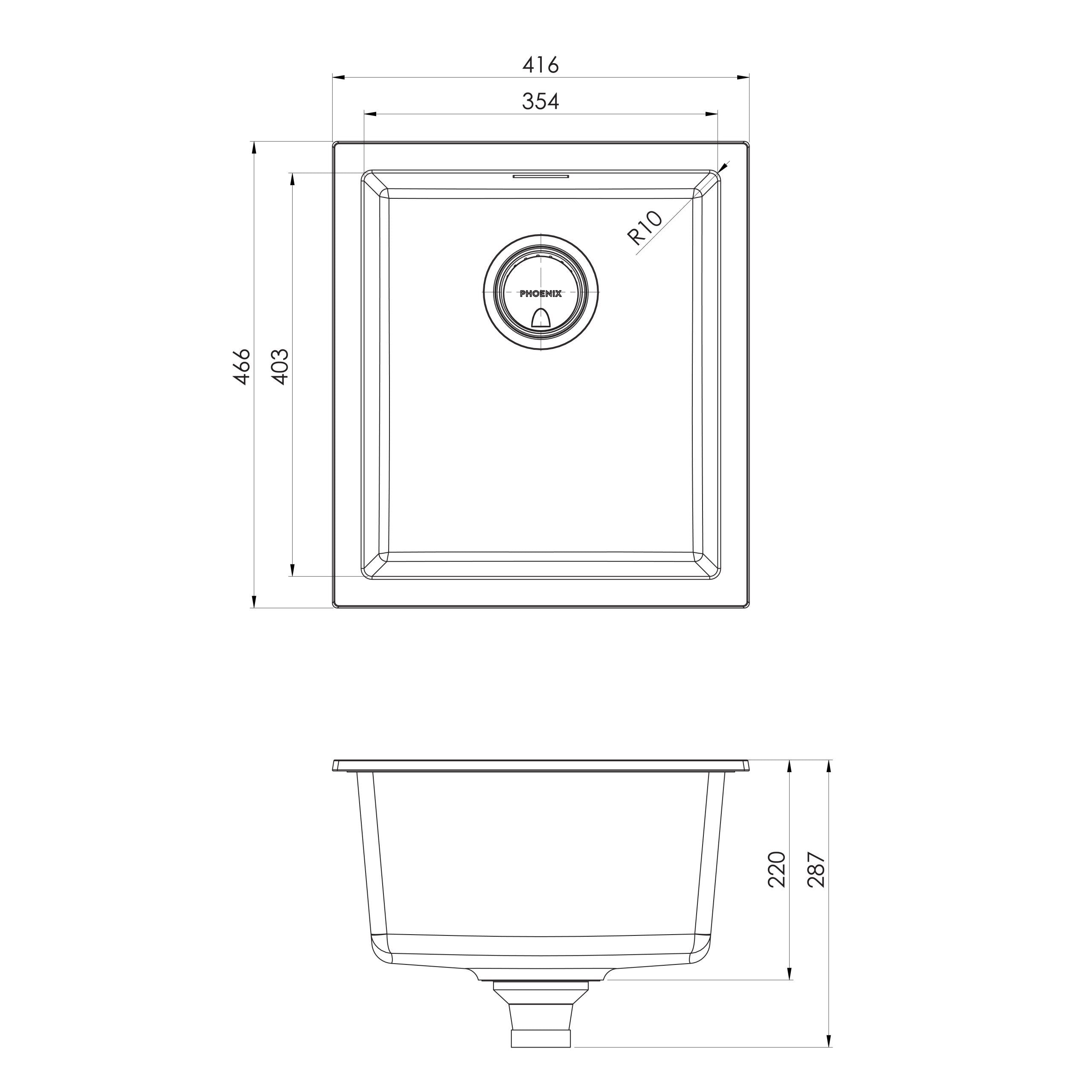 5000 Series Single Bowl Sink