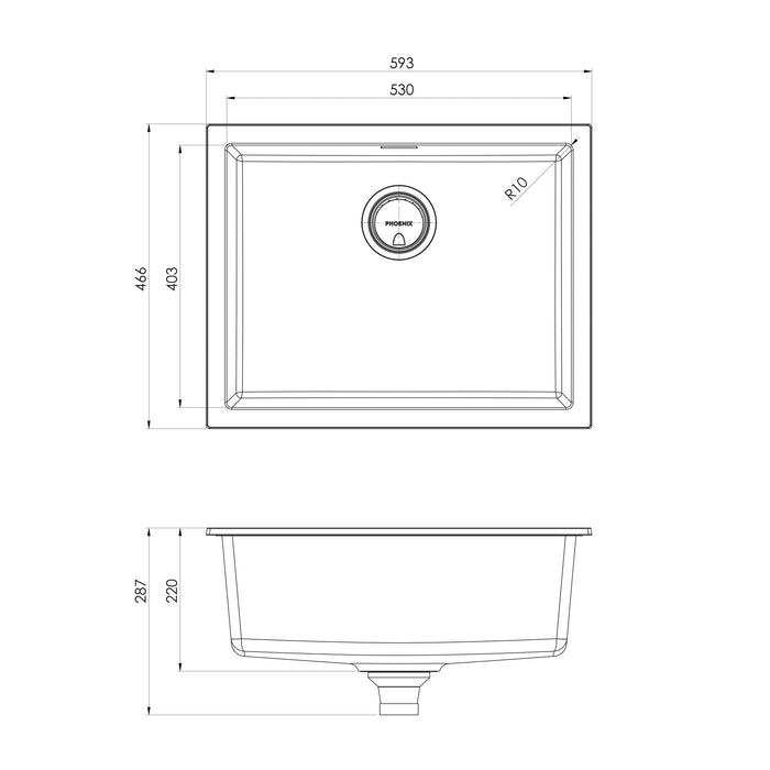 5000 Series Large Single Bowl Sink