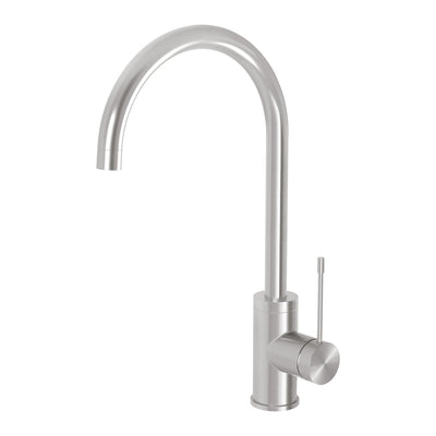 Phoenix Vivid Slimline SS 316 Sink Mixer 200mm Gooseneck – Lead Free - Stainless Steel