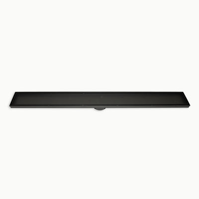 Radiant Linear Tile Insert Floor Grate (Matt Black) 100mm x 900mm (74mm Outlet)