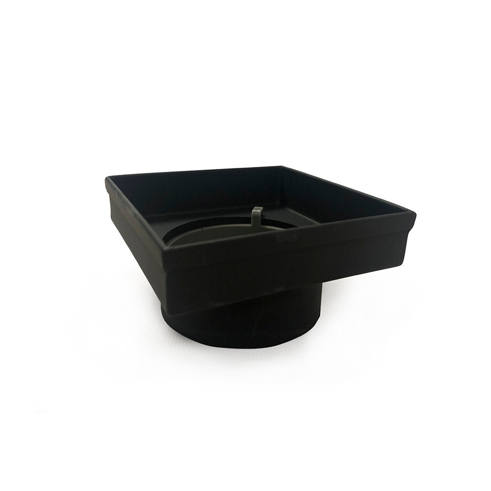 Square Tile Insert Floor Grate (Matt Black) 100mm x 100mm (74mm Outlet)