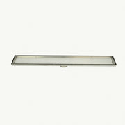 Linear Tile Insert Floor Grate (Brushed Satin) 100mm x 900mm (74mm Outlet)