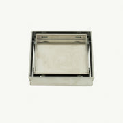 Square Tile Insert Floor Grate (Brushed Satin) 100mm x 100mm (38mm Outlet)