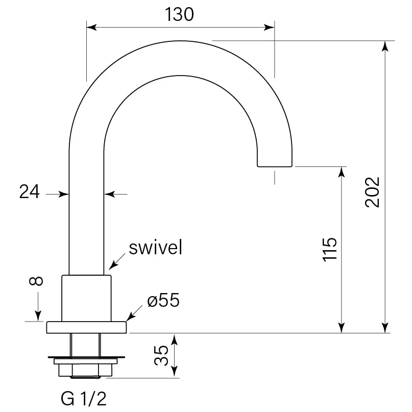 Faucet Strommen Chisel D Basin Spout dimensions