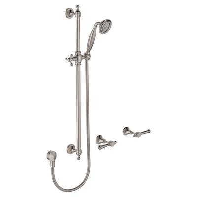 Fienza Lillian Lever Rail Shower Set Brushed Nickel