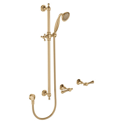 Fienza Lillian Lever Rail Shower Set Urban Brass