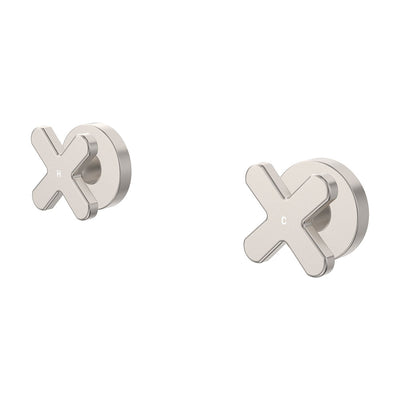 Fienza Kaya Cross Wall Taps, Brushed Nickel