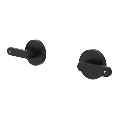 Kaya Lever Wall Taps, Matte Black
