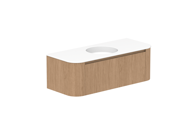 ADP Surry Curved Wall Hung Vanity Matte Ceramic Benchtop