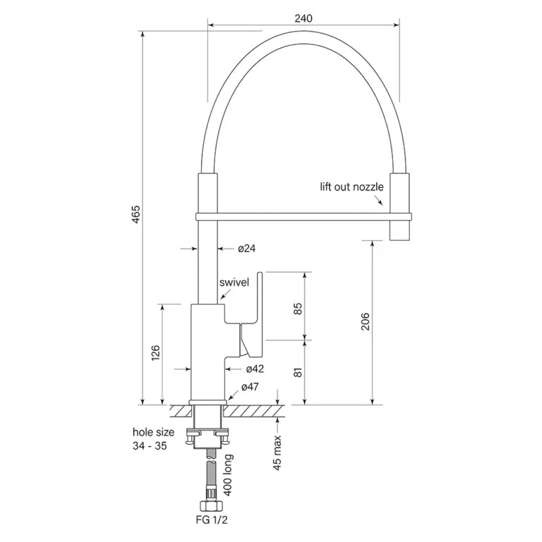Faucet Strommen Pegasi M Sink Mixer Pull Down