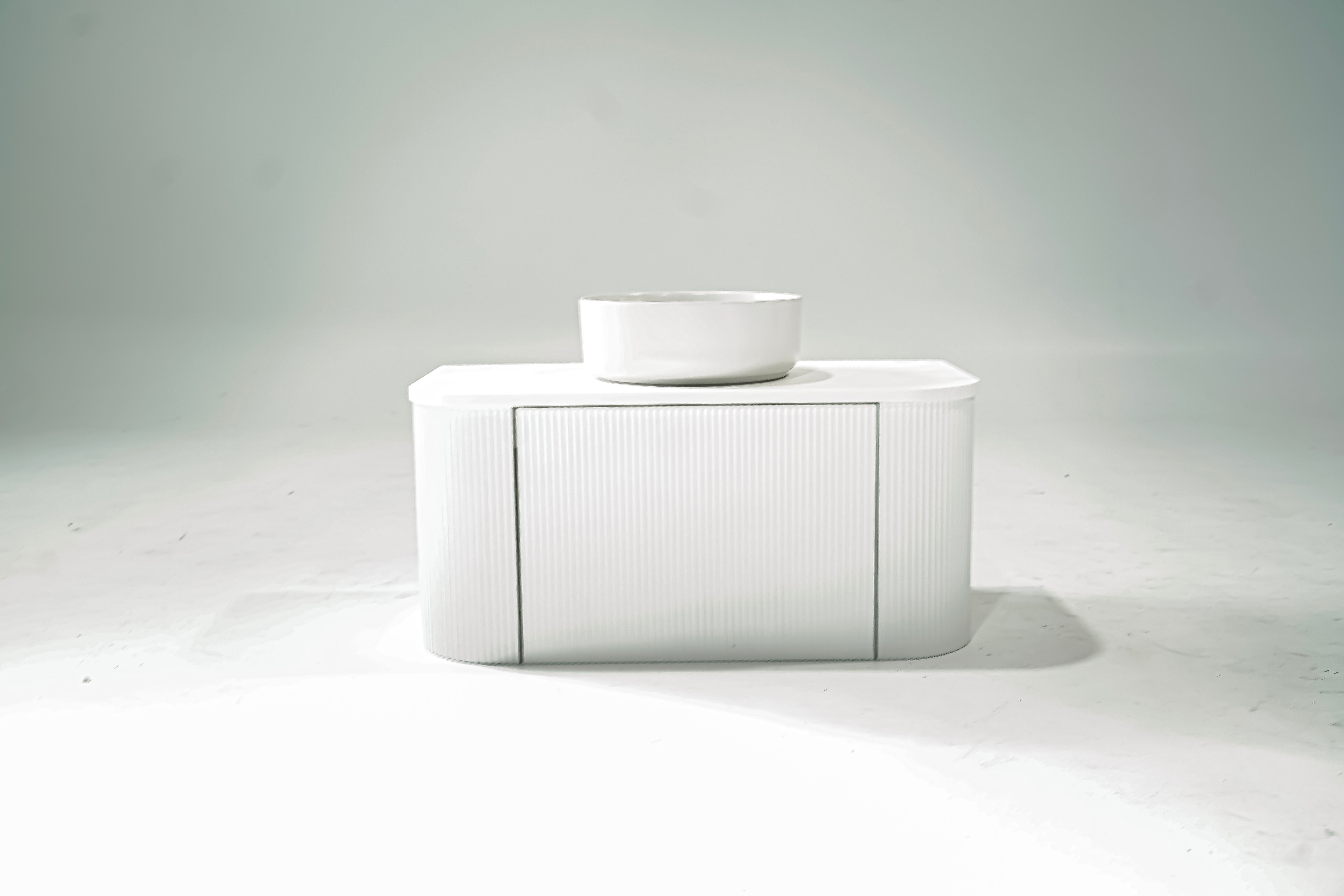 Portofino White Flute Vanity Unit