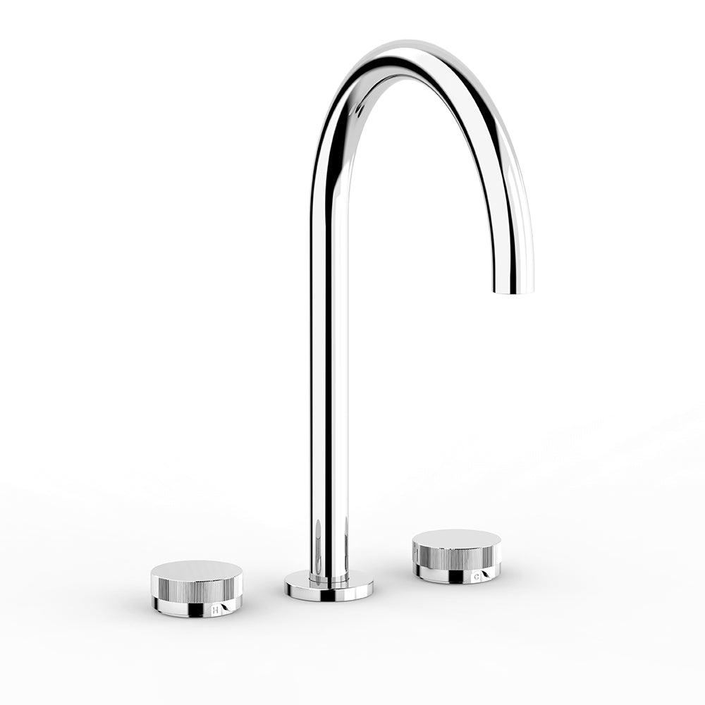 Faucet Strommen Zero Fluted Basin Set, Tall