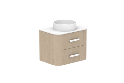 Adp Thea Curved Wall Hung Vanity Cherry Pie Benchtop