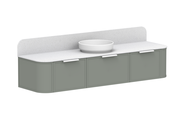 ADP Flo Wall Hung Vanity 12mm Durasein Benchtop